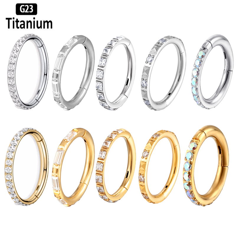 Zoor Body Jewelry - ASTM F136 티타늄 귀걸이 고품질 지르콘