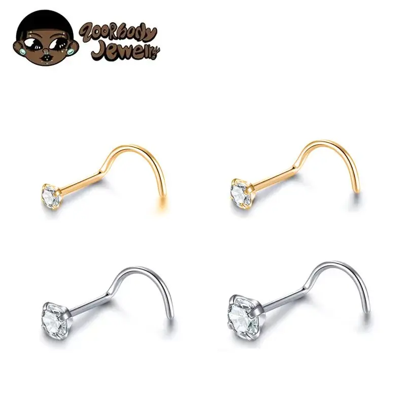 Zoor Body Jewelry - 10pcs 티타늄 18G 20G 코 피어싱
