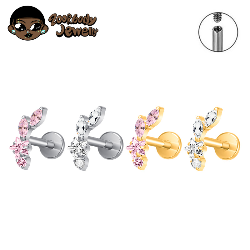Zoor Body Jewelry - ASTM F136 티타늄 별자리 조개 피어싱