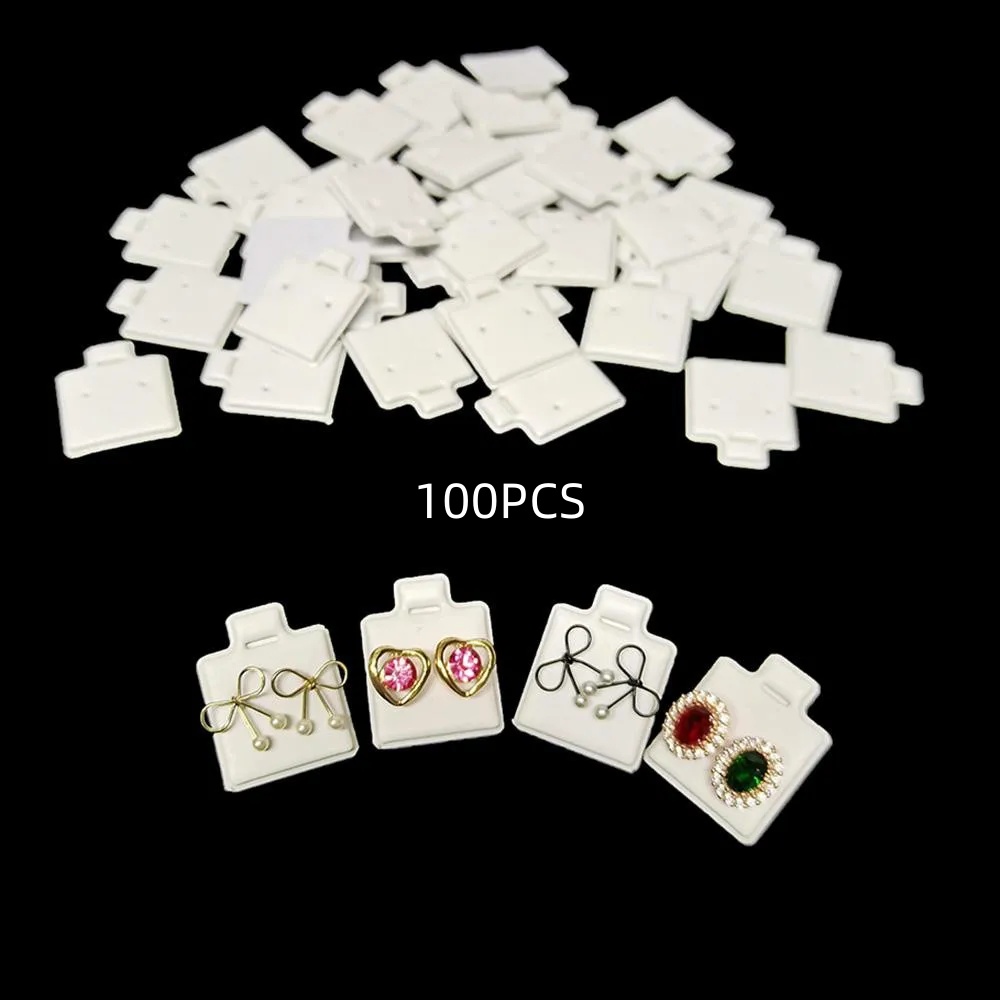 Body Jewelry Display - 100Pcs 흰색 귀걸이 디스플레이 카드 2.5x3cm