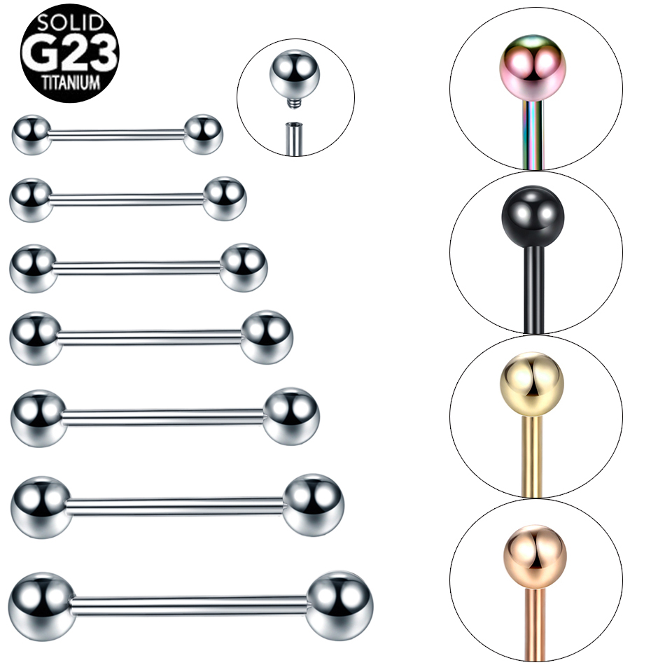 Body Jewelry Industrial - 10 개/몫 G23 티타늄 혀 피어싱