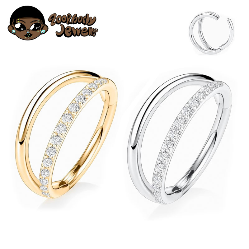 Zoor Body Jewelry - ASTM F136 티타늄 16G 문 코