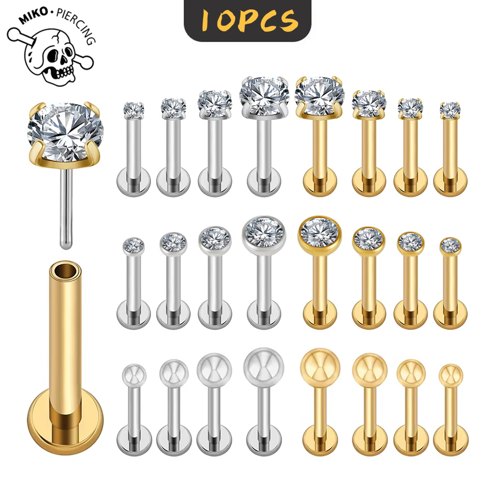 Zoor Body Jewelry - 10개 G23 티타늄 20/18/16g 피어싱 2/2.5/3/4mm