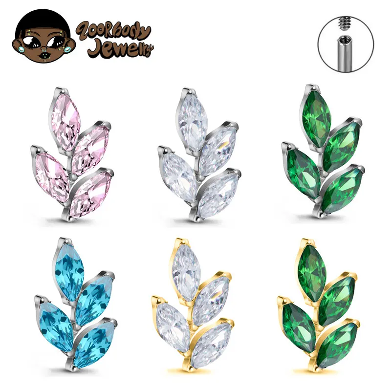 Zoor Body Jewelry - G23 티타늄 보석 CZ 귀 조가비
