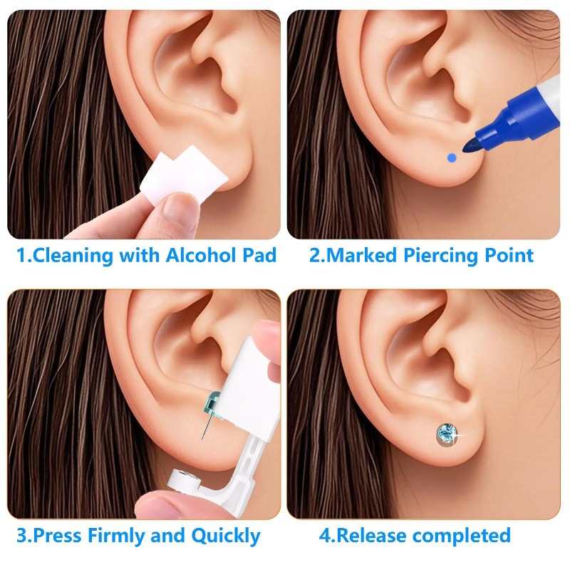 2개입 4MM 일회용 멸균 귀뚫기 키트, 연골 트라거스 - Body Jewelry Kit 리뷰 및 가격