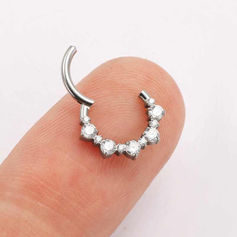 ASTM F136 티타늄 다이스 클리커 코 피어싱 (C - Zoor Body Jewelry 리뷰 및 가격
