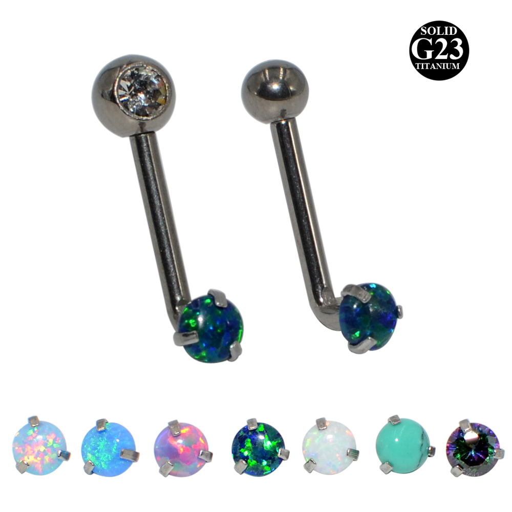 티타늄 크리나 수직 후드 피어싱 크리스탈 립 링 오팔  - Body Jewelry Vch 리뷰 및 가격