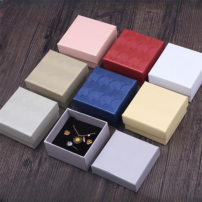 5Pcs 7x7cm 골판지 보석 포장 케이스 종이 선물 - Body Jewelry Display 리뷰 및 가격