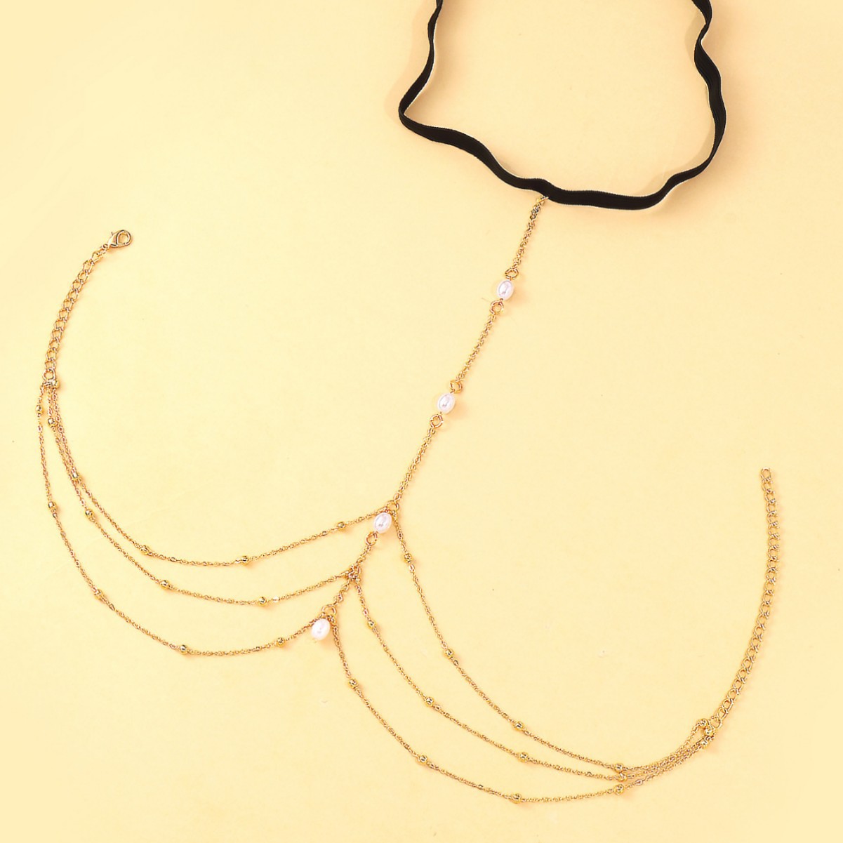 여성용 진주 허벅지 체인, 조절 가능한 탄성 레그 체인 - Body Jewelry Thigh Chain 리뷰 및 가격