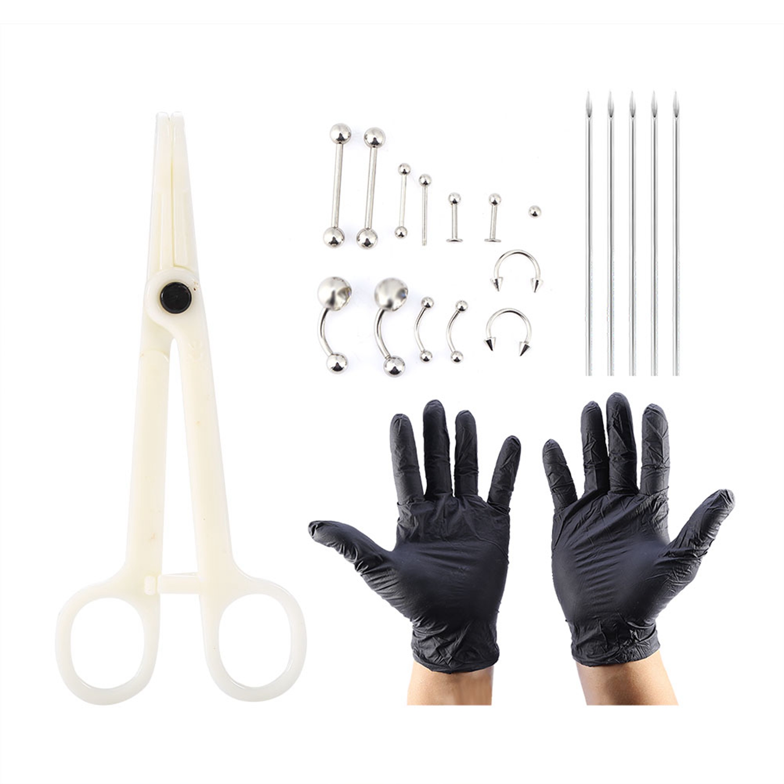 20개/세트 혀 코 배꼽 바디 주얼리 피어싱 링 클램프 - Body Jewelry Kit 리뷰 및 가격