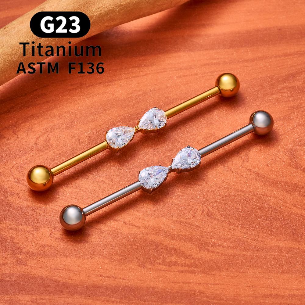 ASTM F136 티타늄 내부 나사형 바벨 링 14G  - Body Jewelry Industrial 리뷰 및 가격