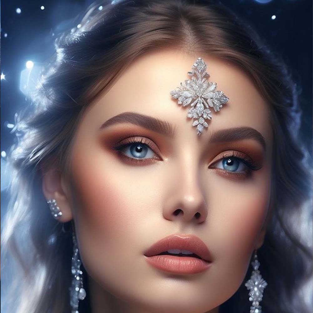 Stonefans 기하학적 이마 스티커, 인도 웨딩 라 - Body Jewelry Indian 리뷰 및 가격