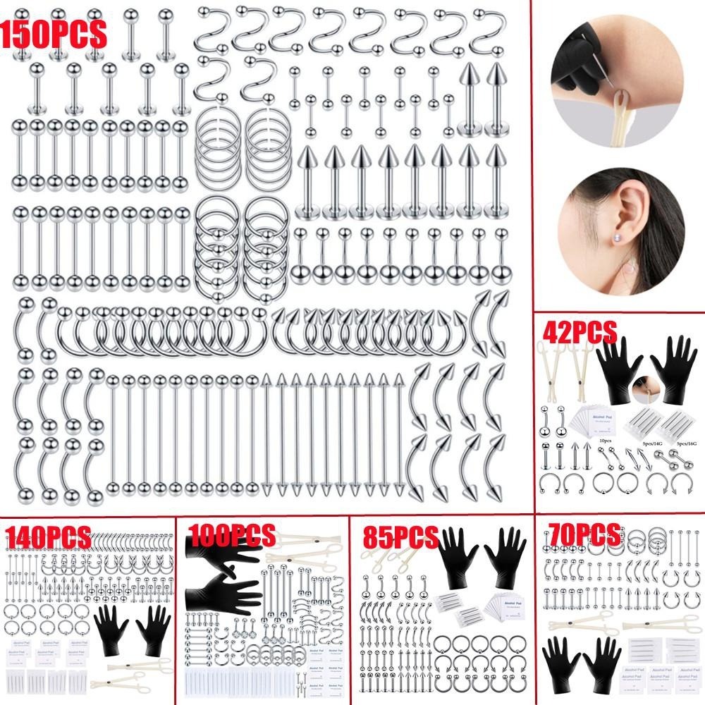 150/140/85/70/42개 바디 피어싱 키트 쥬얼 - Body Jewelry Kit 리뷰 및 가격