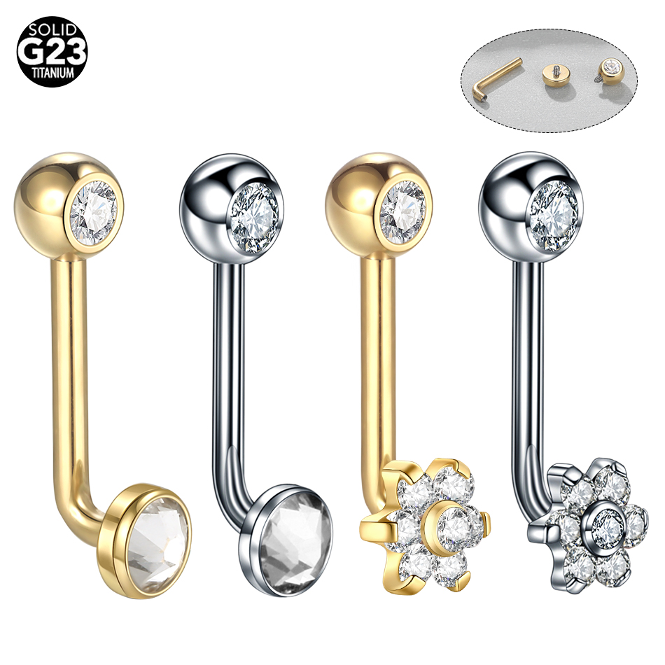 티타늄 지르콘 크리스티나 버티컬 후드 피어싱 라운드 립 - Body Jewelry Vch 리뷰 및 가격