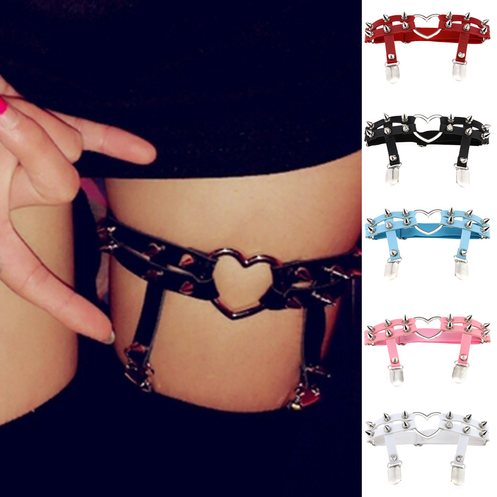 DIEZI 펑크 고스 PU 가죽 탄성 가터 벨트 다리  - Body Jewelry Thigh Chain 리뷰 및 가격