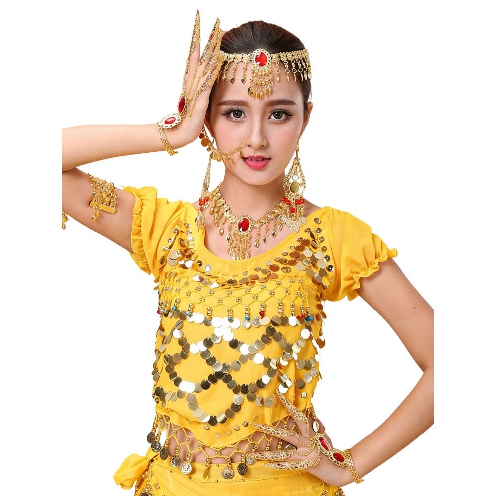 보헤미안 스타일 스팽글 헤드 체인 인디언 댄스 디자인  - Body Jewelry Indian 리뷰 및 가격
