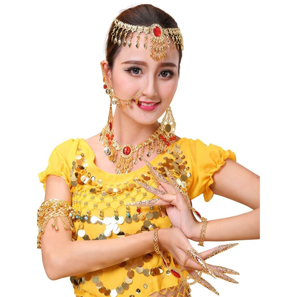 보헤미안 스타일 스팽글 헤드 체인 인디언 댄스 디자인  - Body Jewelry Indian 리뷰 및 가격