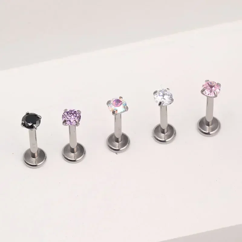 1Pcs G23 티타늄 피어싱 CZ 보석 내부 스레드  - Zoor Body Jewelry 리뷰 및 가격