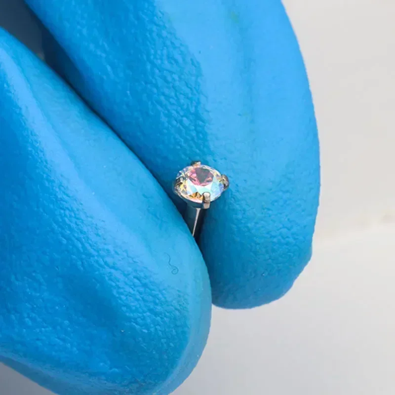1Pcs G23 티타늄 피어싱 CZ 보석 내부 스레드  - Zoor Body Jewelry 리뷰 및 가격