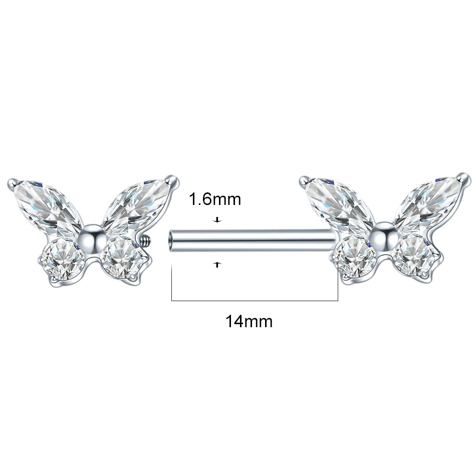1개 G23 티타늄 니플 링 스트레이트 바벨 피어싱 지 - Zoor Body Jewelry 리뷰 및 가격