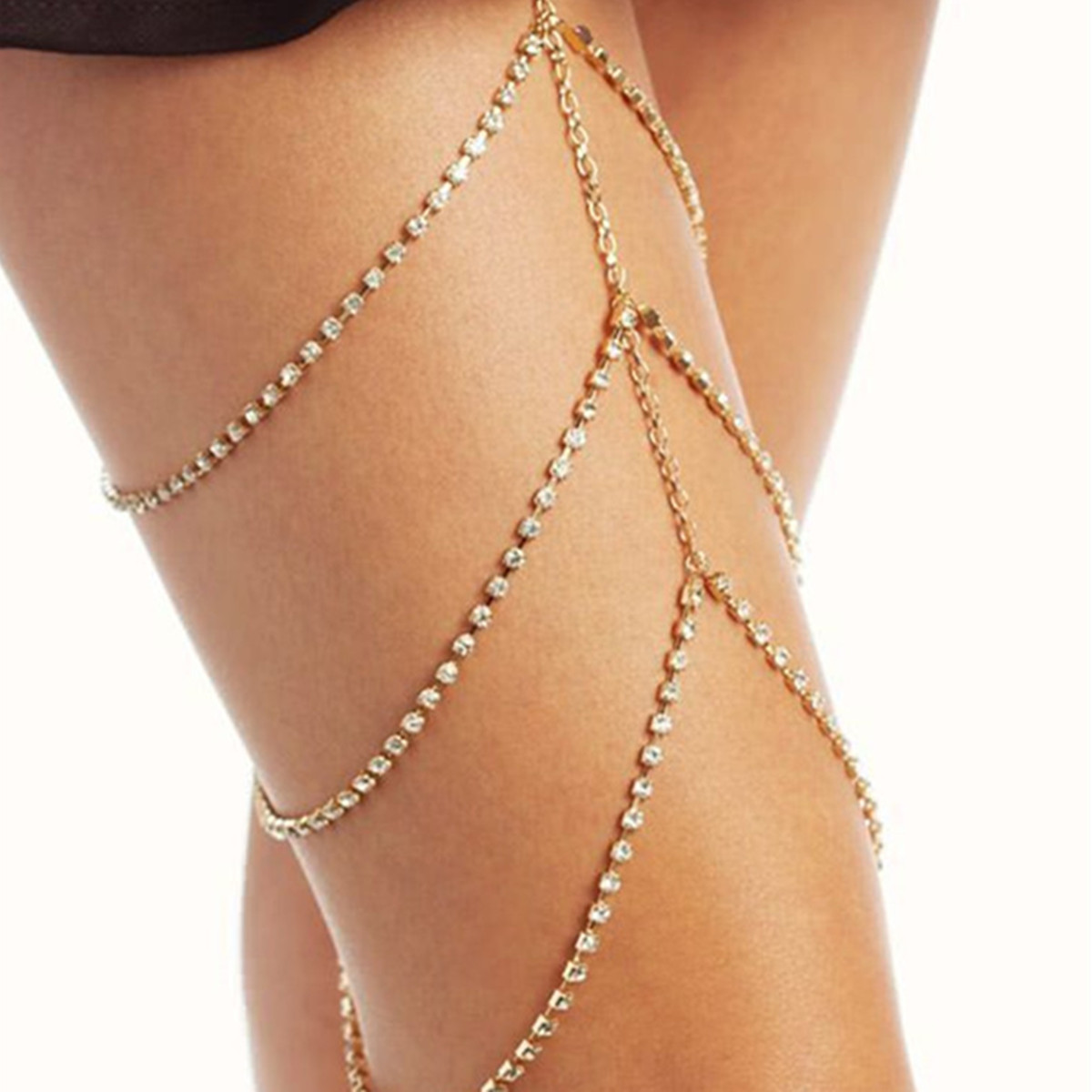 허벅지 체인 멀티 레이어 클로 메탈 탄성 인조 진주 비 - Body Jewelry Thigh Chain 리뷰 및 가격