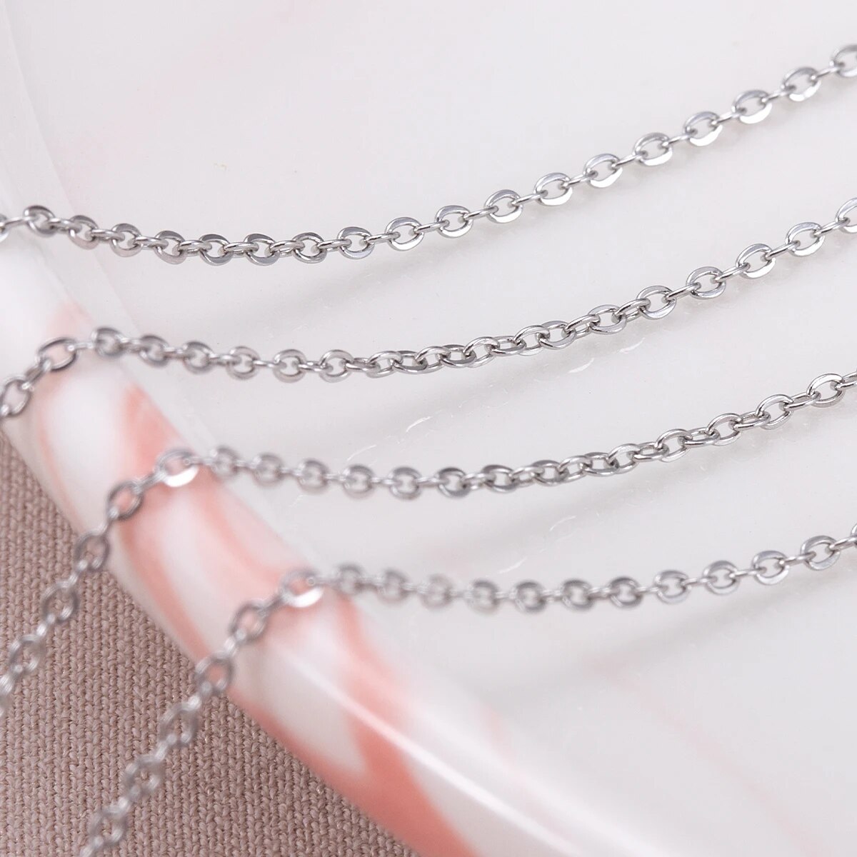 10 미터 스테인레스 스틸 O 모양 얇은 체인 DIY  - Body Jewellery 리뷰 및 가격