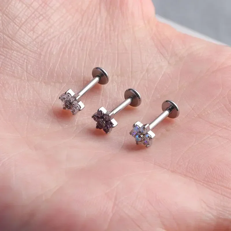 ASTM F136 티타늄 플라워 피어싱 16G 18G  - Zoor Body Jewelry 리뷰 및 가격
