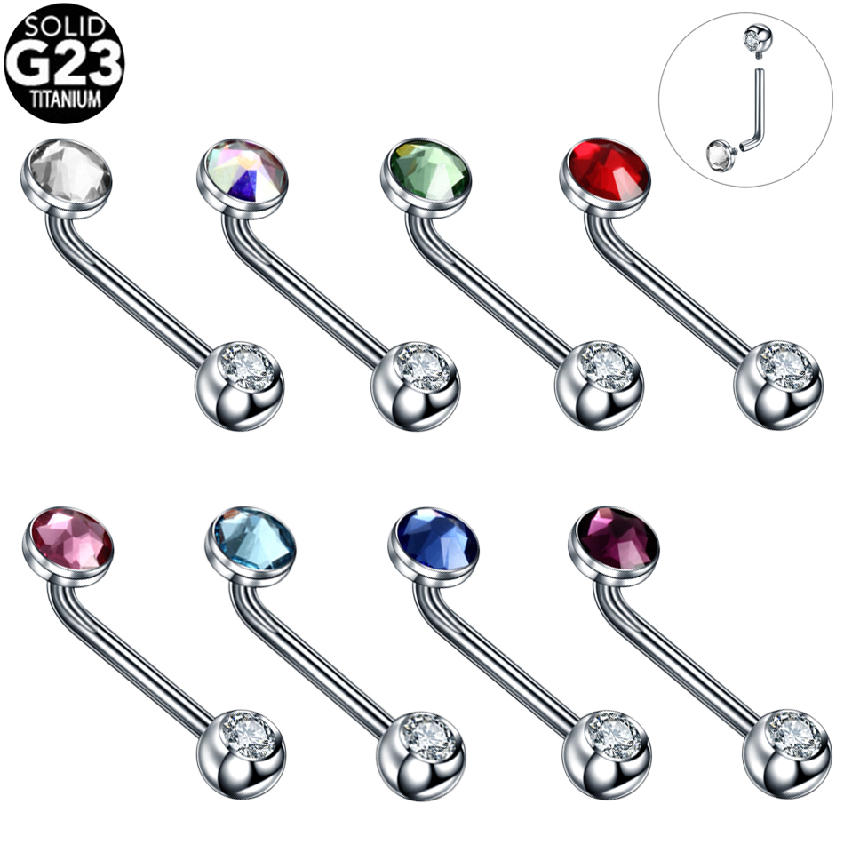 1PC G23 티타늄 크리스탈 크리스티나 수직 후드 피 - Body Jewelry Vch 리뷰 및 가격