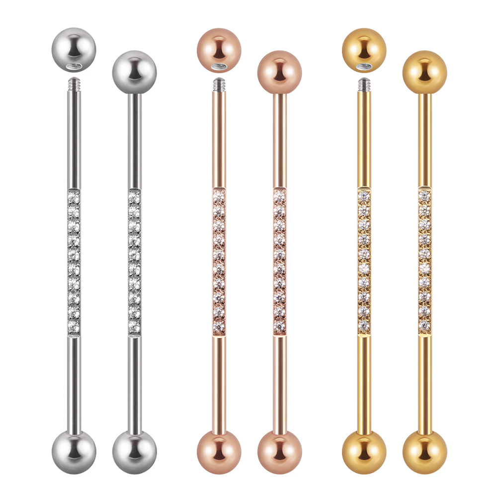 1/3Pcs 스테인레스 스틸 산업용 바벨 롱 브리지 마 - Body Jewelry Industrial 리뷰 및 가격