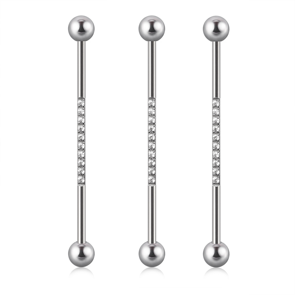 1/3Pcs 스테인레스 스틸 산업용 바벨 롱 브리지 마 - Body Jewelry Industrial 리뷰 및 가격