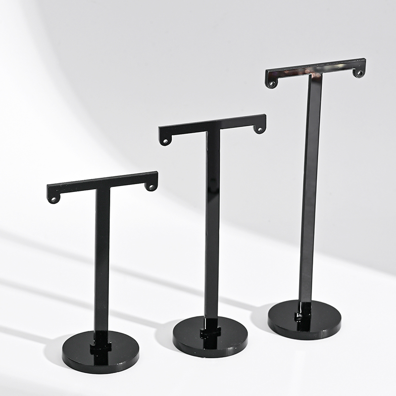 6pcs 아크릴 블랙/화이트 T 모양 귀걸이 디스플레이 - Body Jewelry Display 리뷰 및 가격