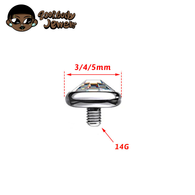 1개 ASTM F136 티타늄 베젤 엔드 플랫 돔 바텀 - Zoor Body Jewelry 리뷰 및 가격