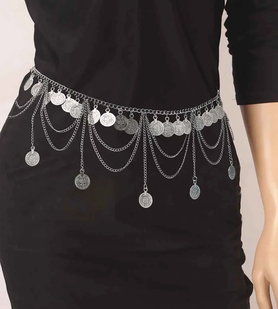 집시 부족 빈티지 골드 컬러 금속 동전 술 허리 배꼽  - Body Jewelry Indian 리뷰 및 가격