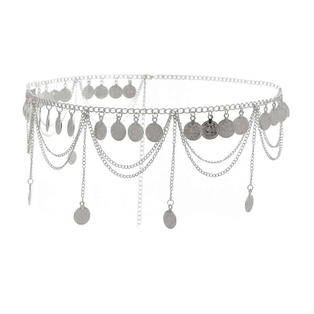집시 부족 빈티지 골드 컬러 금속 동전 술 허리 배꼽  - Body Jewelry Indian 리뷰 및 가격